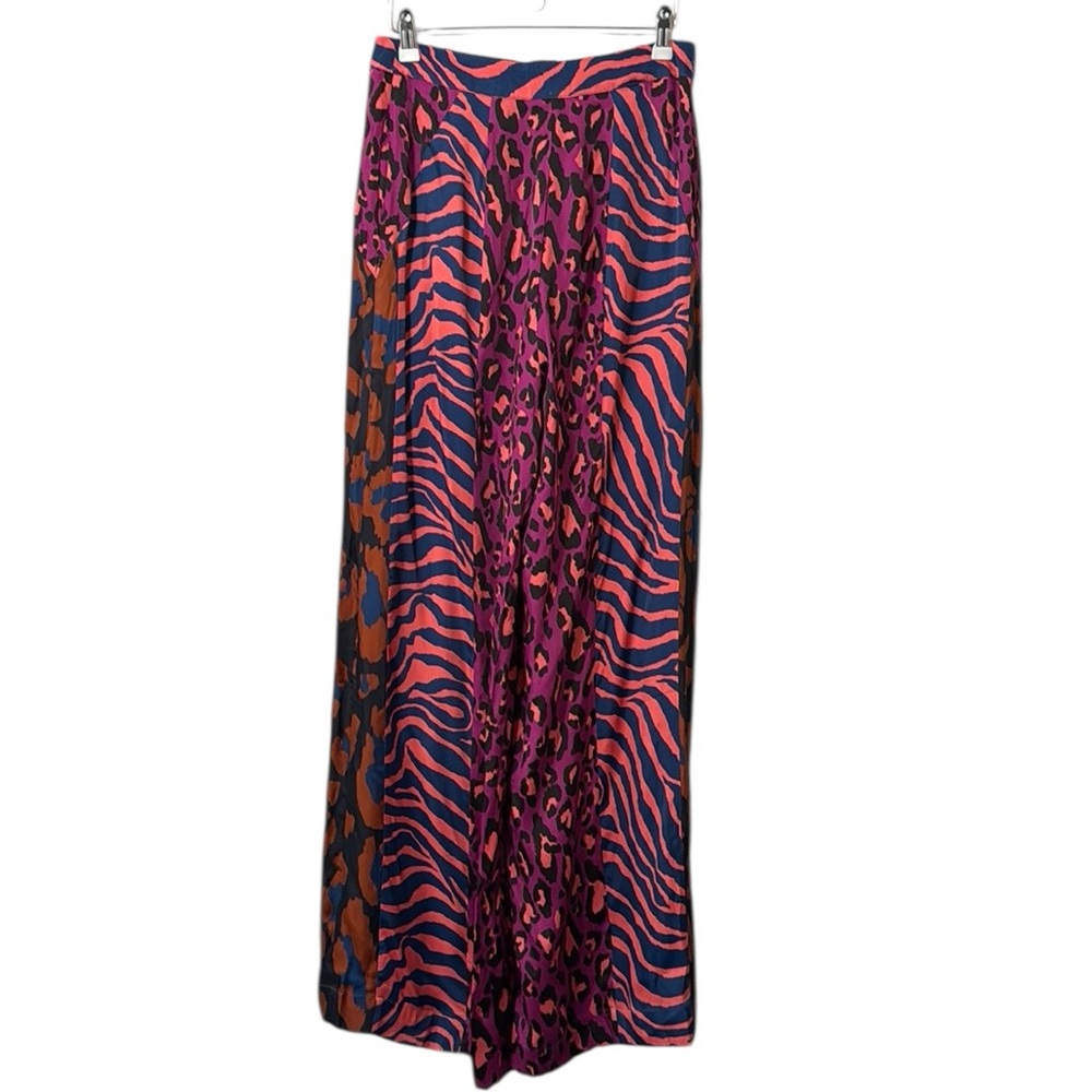Farm Rio x Anthropologie Mixed Print Wide Leg Pants Size Small